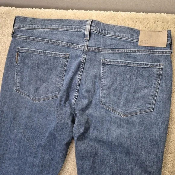 Paige Federal Jeans Mens ACTUAL 38x34 Slim Straight Stretch Comfort Casual New